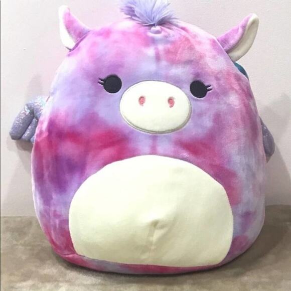 SQUISHMALLOWS Official Kellytoy 12 Inch Soft Plush Squishy Willow tie dye - Picture 3 of 4